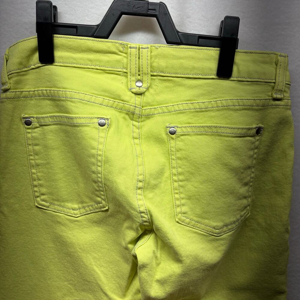 NWT ChaSor Green and Yellow Tapered Ankle Jeans - Sz 26 - Picture 7 of 9